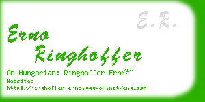 erno ringhoffer business card